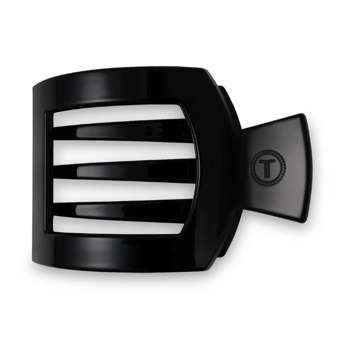 Teleties Large Flat Square Clip Jet Black