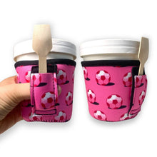 Load image into Gallery viewer, Pink Soccer Pint Size Ice Cream Handler