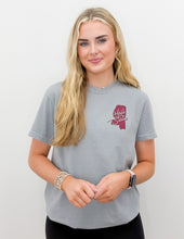 Load image into Gallery viewer, Mississippi State Strutting Mascot State SS Tee in Granite