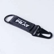 Versible Tap To Pray Tactical Carabiner Keychain in Black