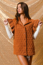 Load image into Gallery viewer, Warmth From Within Quilted Ruffle Sleeve Vest