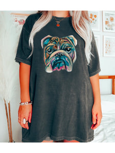 Watercolor Bulldogs Pepper Graphic SS Tee