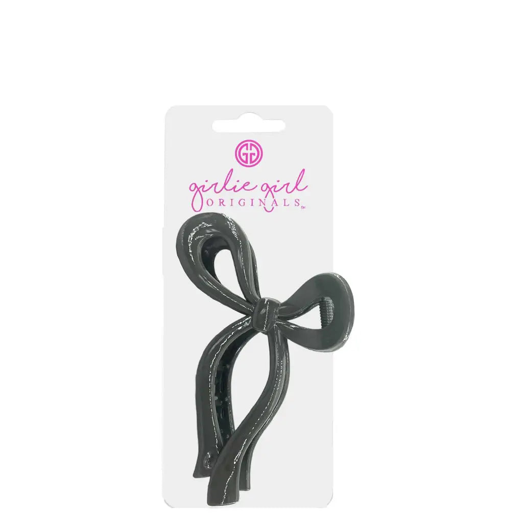 Lulu Mac Grey Bow Hair Clip