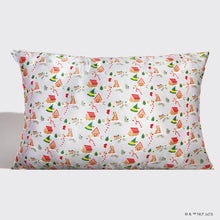 Load image into Gallery viewer, Elf x Kitsch Standard Satin Pillowcase Periwinkle Christmas