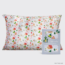 Load image into Gallery viewer, Elf x Kitsch Standard Satin Pillowcase Periwinkle Christmas