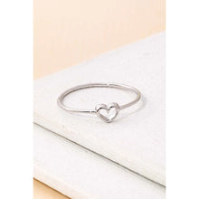 Load image into Gallery viewer, Dainty Open Heart Shape Fashion Ring Silver