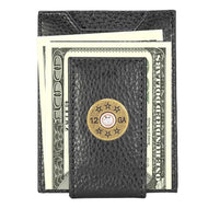 Shotshell Magnetic Leather Slim Wallet in Pebble Black