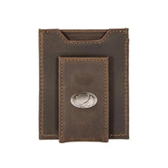 Cotton Boll Leather Slim Wallet in Crazyhorse Brown