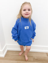 Load image into Gallery viewer, Lulu Mac Youth Terry LS Top in Bright Blue