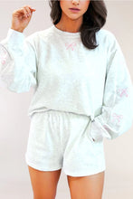 Load image into Gallery viewer, No Worries Bow Embroidery Pullover and Shorts Set