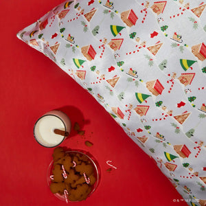 Elf x Kitsch King Satin Pillowcase Periwinkle Christmas
