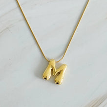 Load image into Gallery viewer, Balloon Letter Gold Initial Necklace