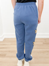 Load image into Gallery viewer, Don't Let Me Down Color Sweatpants with Star Detail in Grey/Navy