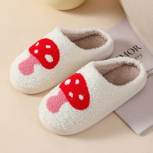 Valentine's Day Plush Mushroom Slippers