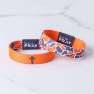 Versible Tap To Pray Wristbands-Team Camo in Orange & Grey