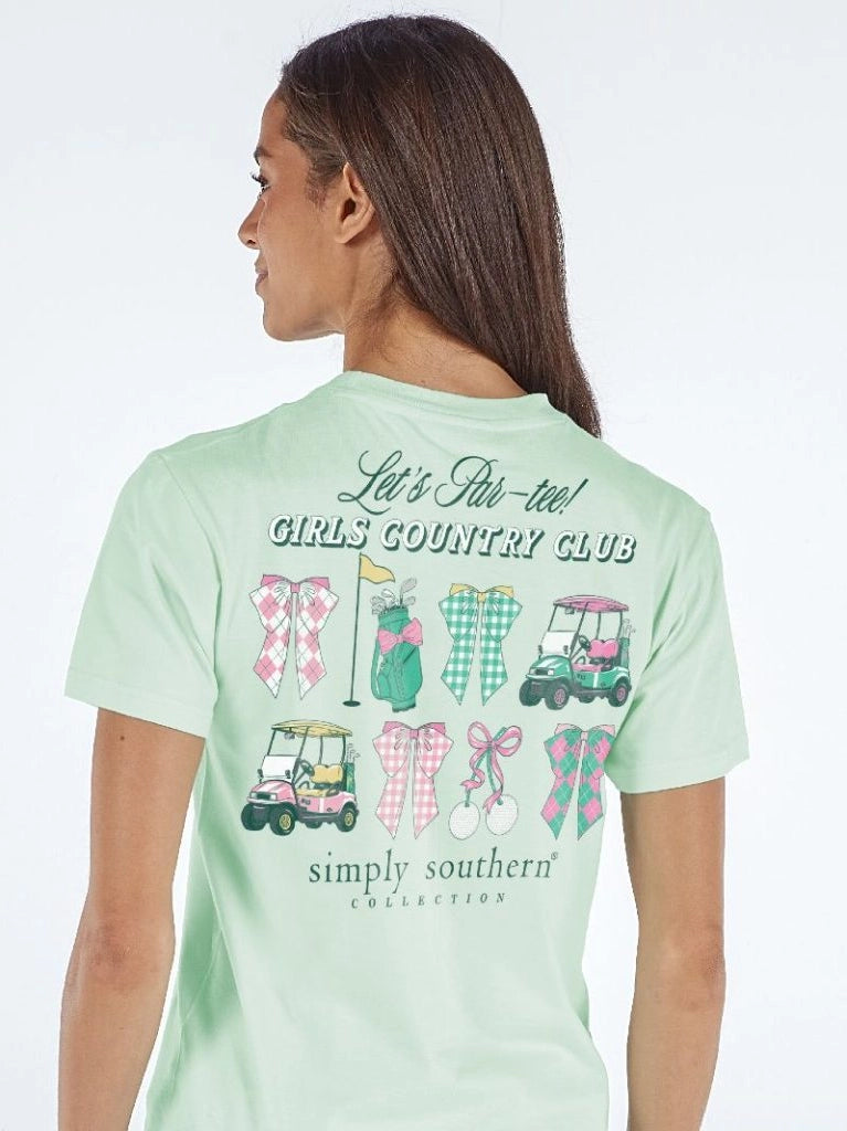 Simply Southern Golf SS Tee in Mint
