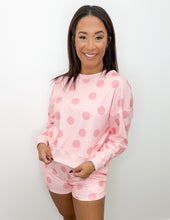 Load image into Gallery viewer, Anywhere Polka Dot Pullover/Short Set