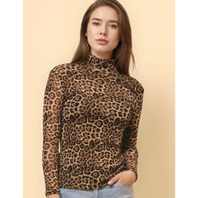 Load image into Gallery viewer, Belong Together Leopard Mesh Top