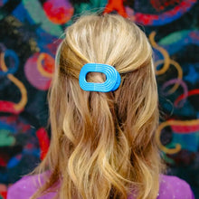 Load image into Gallery viewer, Teleties Flat Round Tiny Hair Clip in Miami Vice