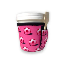 Load image into Gallery viewer, Pink Soccer Pint Size Ice Cream Handler