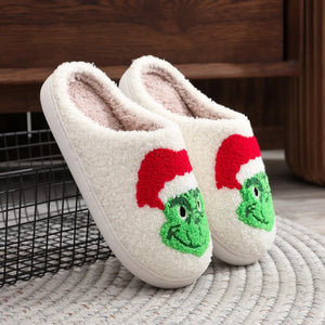 Feeling Grinchy Fuzzy Slippers