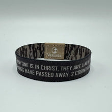 Load image into Gallery viewer, Versible Tree Bark Camo Bible Verse Wristband