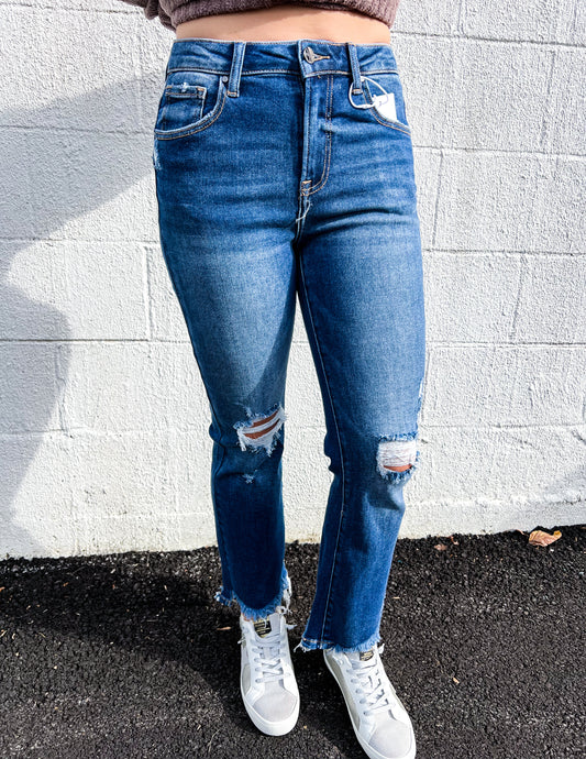 Open Doors Today High Rise Crop Flare Jeans