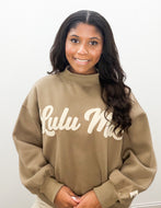 Lulu Mac Script Sweatshirt in Brown/Cream
