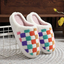 Load image into Gallery viewer, We Belong Together Colorful Plaid Slippers