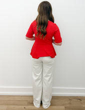 Load image into Gallery viewer, Give It All We Got Textured Knit Top in Red