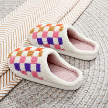 Load image into Gallery viewer, We Belong Together Colorful Plaid Slippers