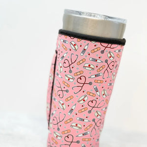 Healthcare Worker Insulated Koozie in Pink