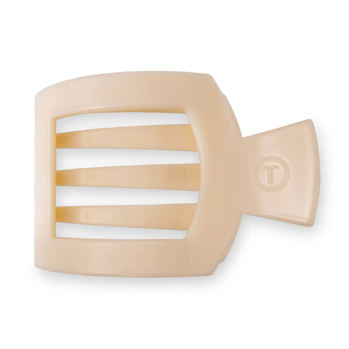 Teleties Large Flat Square Clip Almond Beige