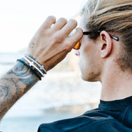 Infinity Cross Bracelets in Black/White/Gray