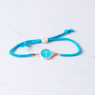 Versible Tap To Pray-Survivor Series Handmade Bracelets in Turquoise