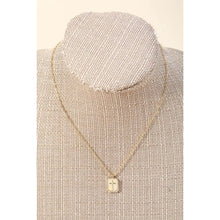 Load image into Gallery viewer, Pave Rectangle Cross Pendant Necklace