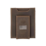 American Flag Magnetic Leather Slim Wallet
