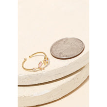Load image into Gallery viewer, Flower Leaf Adjustable Ring Gold