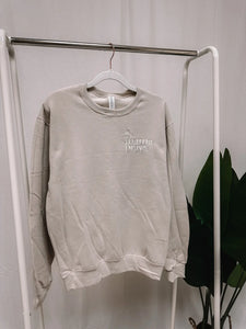 This Mama Prays Embroidered Sweatshirt Sand