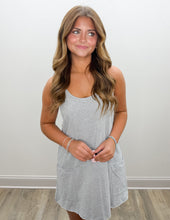 Load image into Gallery viewer, Get To Know You Romper Dress in H. Grey