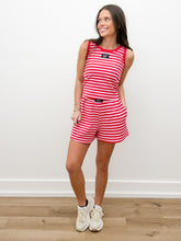 Load image into Gallery viewer, Lulu Mac Stripe Shorts in Red/Pink