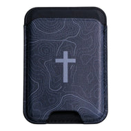 Versible Tap to Pray Magnetic Wallet in Black Topography