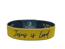 Load image into Gallery viewer, Versible Jesus is Lord Yellow Solid Truths Collection Bible Verse Wristband