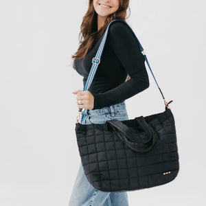 Pretty Simple Day Dreamer Quilted Tote Bag in Black