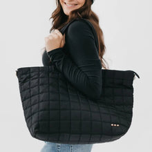 Load image into Gallery viewer, Pretty Simple Day Dreamer Quilted Tote Bag in Black