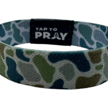 Load image into Gallery viewer, Versible River Rock Camo Moss &amp; Slate Tap to Pray Wristband