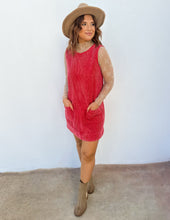 Load image into Gallery viewer, Holiday Feelings Corduroy Sleeveless Mini Dress