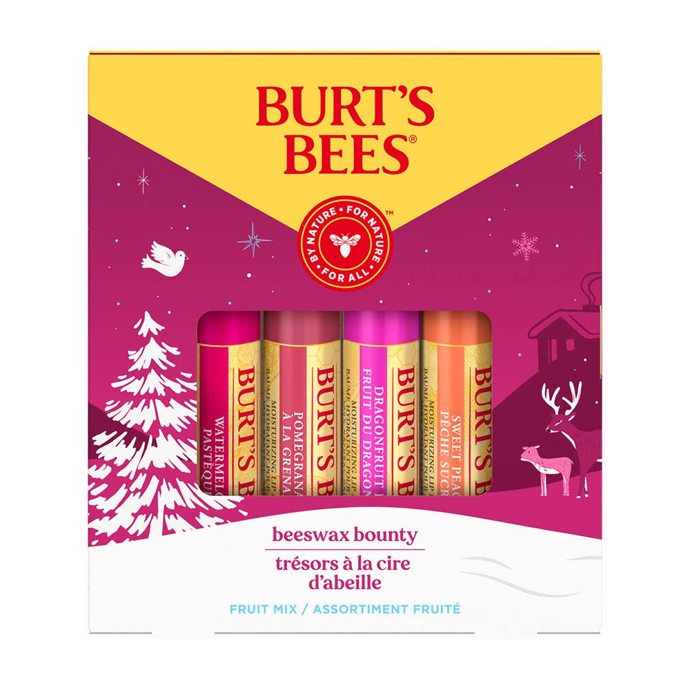 Holiday Beeswax Bounty Fruit Lip Balm Gift Set