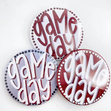 Load image into Gallery viewer, Polka Dots White Game Day Button