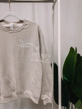 Load image into Gallery viewer, This Mama Prays Embroidered Sweatshirt Sand